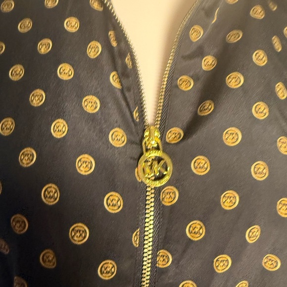 MICHAEL Michael Kors Black and Gold Zip Down Shirt - Picture 5 of 9